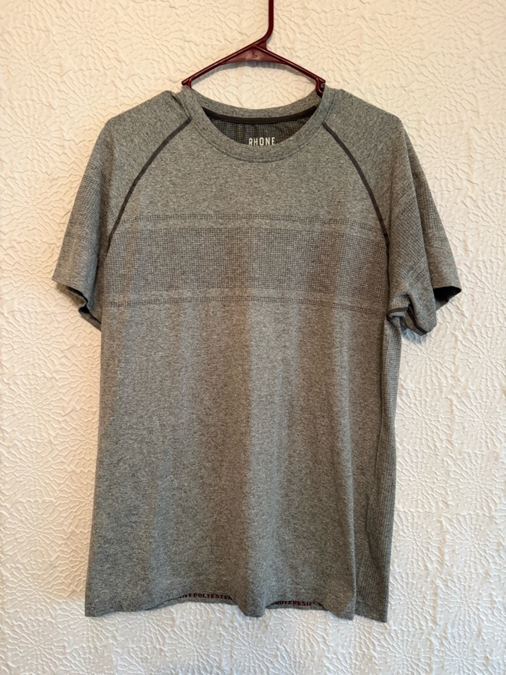 RHONE Men's Reign Heather Grey Performance Short Sleeve Tee